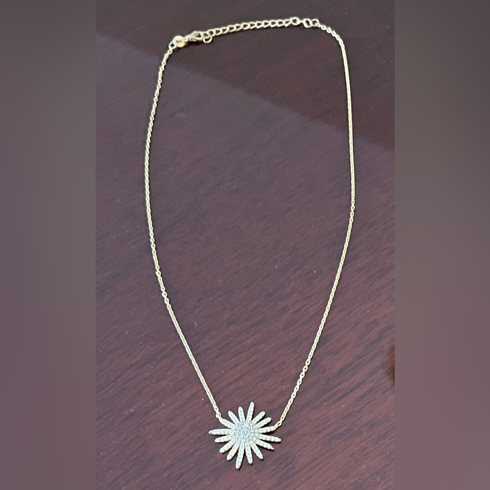 Elegant Gold Sunburst Necklace